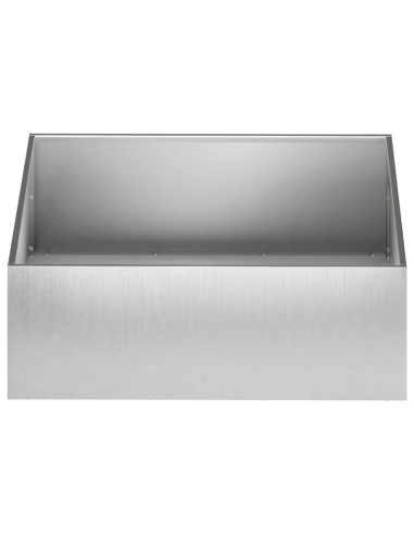 Vaso da giardino Argento 60 x 60 x 20 cm Acciaio Inox