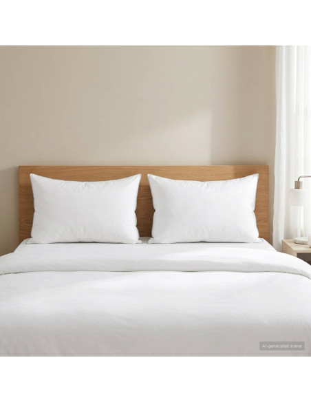 Cuscino 2 pz 60 x 80 cm Lana Australiana Bianco