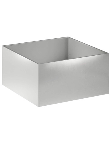 Vaso da giardino Argento 100 x 100 x 40 cm Acciaio Inox