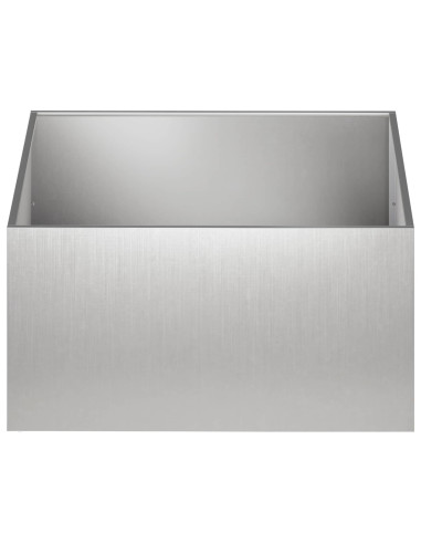 Vaso da giardino Argento 100 x 100 x 40 cm Acciaio Inox
