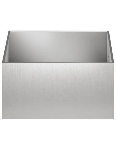 Vaso da giardino Argento 100 x 100 x 40 cm Acciaio Inox