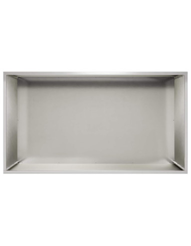 Vaso da giardino 2 pz Argento 100 x 50 x 50 cm Acciaio Inox