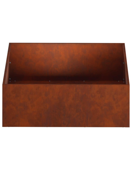 Vaso da giardino 2 pz Ruggine 40 x 40 x 20 cm Acciaio Corten