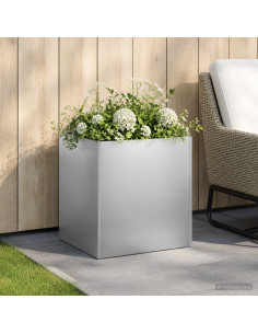 Vaso da giardino Argento 20 x 20 x 20 cm Acciaio Inox