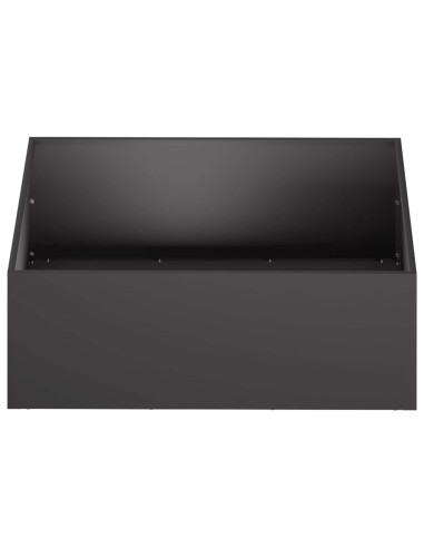 Vaso da giardino Nero 60 x 60 x 20 cm Acciaio laminato a freddo