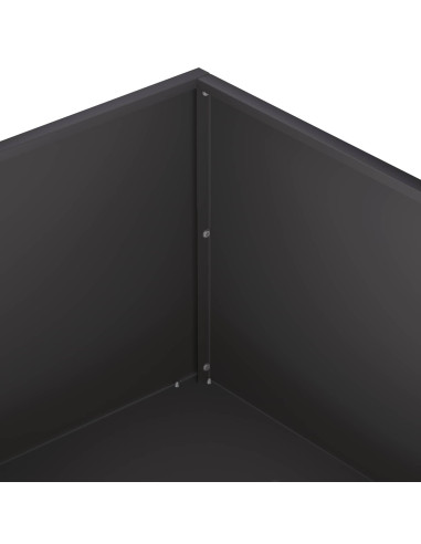 Vaso da giardino Nero 60 x 60 x 20 cm Acciaio laminato a freddo
