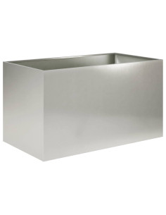 Vaso da giardino Argento 80 x 50 x 50 cm Acciaio Inox 2