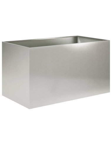 Vaso da giardino Argento 80 x 50 x 50 cm Acciaio Inox