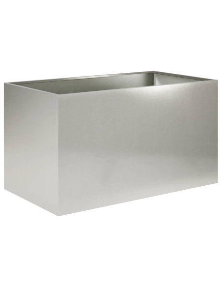 Vaso da giardino Argento 80 x 50 x 50 cm Acciaio Inox