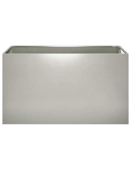 Vaso da giardino Argento 80 x 50 x 50 cm Acciaio Inox