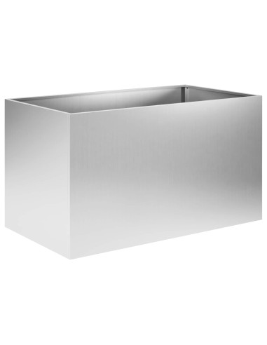 Vaso da giardino Argento 100 x 50 x 50 cm Acciaio zincato