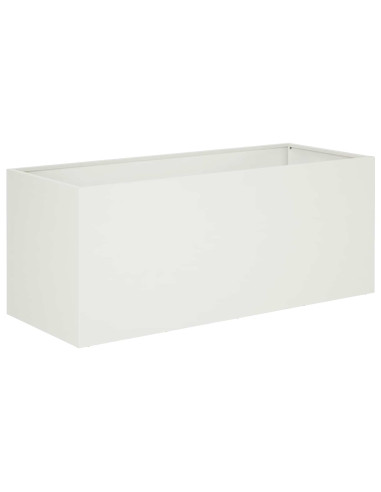 Vaso da giardino 2 pz Bianco 80 x 40 x 40 cm