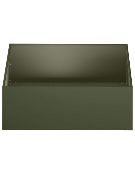 Vaso da giardino 2 pz Verde Oliva 40 x 40 x 20 cm