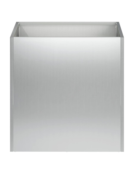 Vaso da giardino Argento 25 x 25 x 25 cm Acciaio zincato