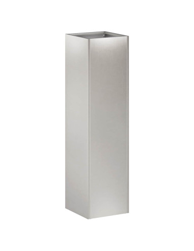 Vaso da giardino 2 pz Argento 20 x 20 x 75 cm Acciaio Inox
