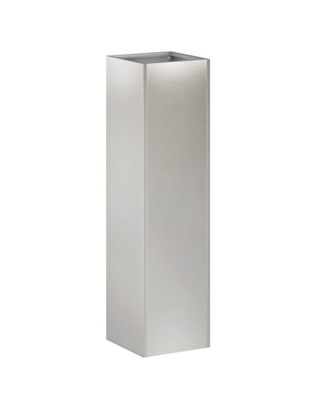 Vaso da giardino 2 pz Argento 20 x 20 x 75 cm Acciaio Inox