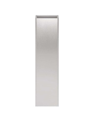 Vaso da giardino 2 pz Argento 20 x 20 x 75 cm Acciaio Inox
