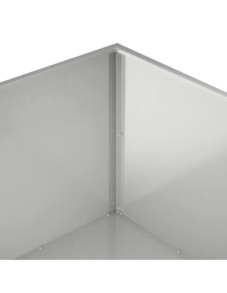 Vaso da giardino Argento 60 x 60 x 40 cm Acciaio Inox