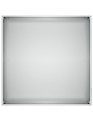 Vaso da giardino 2 pz Argento 60 x 60 x 20 cm Acciaio zincato
