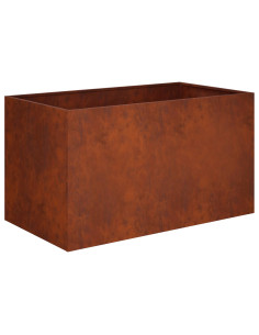 Vaso da giardino Ruggine 100 x 50 x 50 cm Acciaio Corten 2