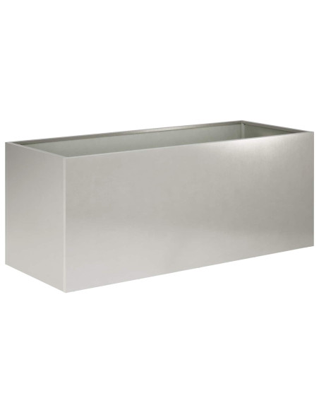 Vaso da giardino Argento 80 x 40 x 40 cm Acciaio Inox