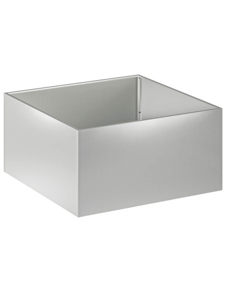 Vaso da giardino Argento 100 x 100 x 40 cm Acciaio zincato