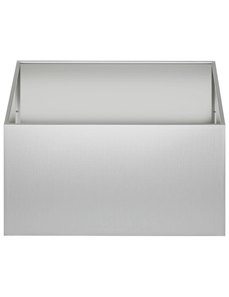 Vaso da giardino Argento 100 x 100 x 40 cm Acciaio zincato