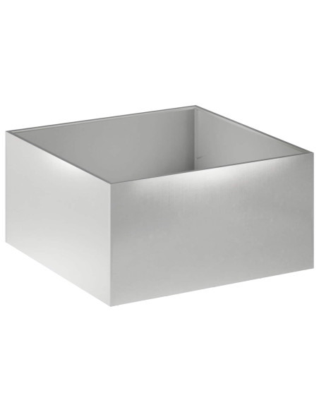 Vaso da giardino 2 pz Argento 100 x 100 x 40 cm Acciaio Inox