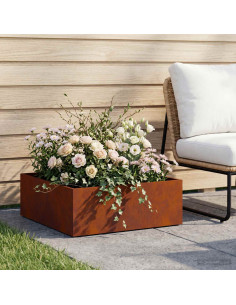 Vaso da giardino Ruggine 40 x 40 x 20 cm Acciaio Corten