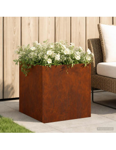 Vaso da giardino Ruggine 45 x 45 x 45 cm Acciaio Corten