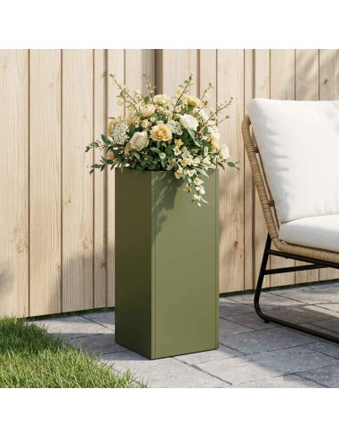 Vaso da giardino Verde Oliva 20 x 20 x 40 cm