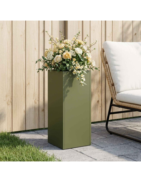 Vaso da giardino Verde Oliva 20 x 20 x 40 cm