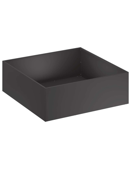 Vaso da giardino 2 pz Nero 60 x 60 x 20 cm