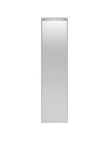 Vaso da giardino 2 pz Argento 20 x 20 x 75 cm Acciaio zincato