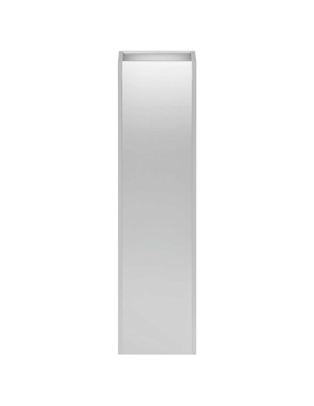 Vaso da giardino 2 pz Argento 20 x 20 x 75 cm Acciaio zincato