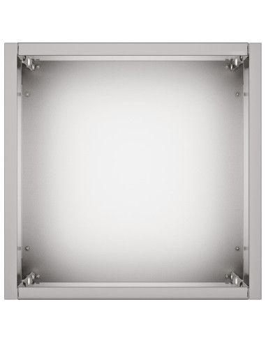 Vaso da giardino 2 pz Argento 20 x 20 x 75 cm Acciaio zincato