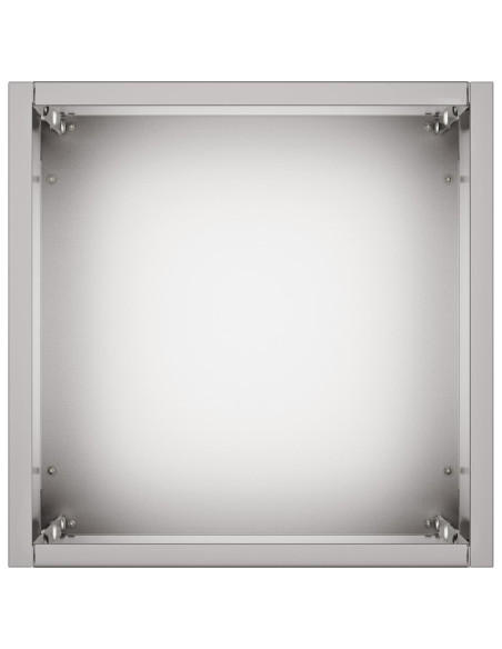 Vaso da giardino 2 pz Argento 20 x 20 x 75 cm Acciaio zincato