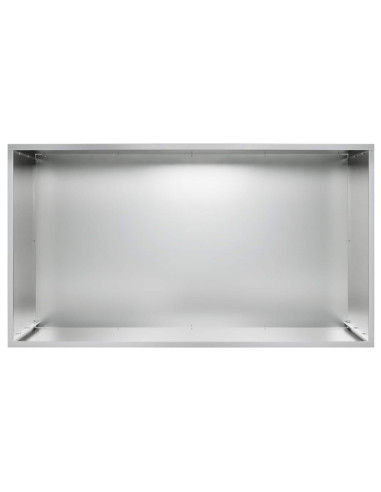 Vaso da giardino 2 pz Argento 100 x 50 x 50 cm Acciaio zincato