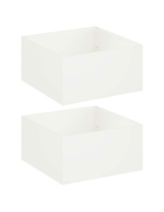 Vaso da giardino 2 pz Bianco 80 x 80 x 40 cm 2