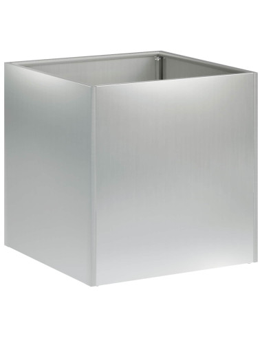 Vaso da giardino 2 pz Argento 35 x 35 x 35 cm Acciaio zincato