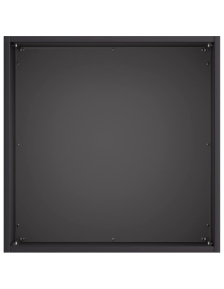 Vaso da giardino 2 pz Nero 45 x 45 x 45 cm