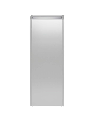 Vaso da giardino 2 pz Argento 20 x 20 x 40 cm Acciaio zincato