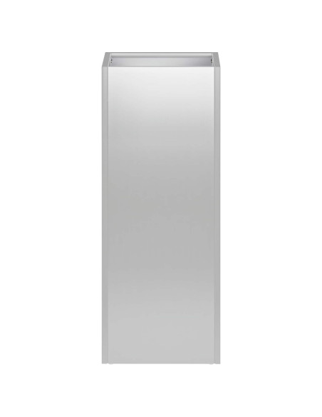 Vaso da giardino 2 pz Argento 20 x 20 x 40 cm Acciaio zincato