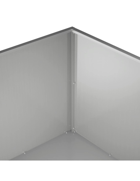 Vaso da giardino Argento 60 x 60 x 40 cm Acciaio zincato