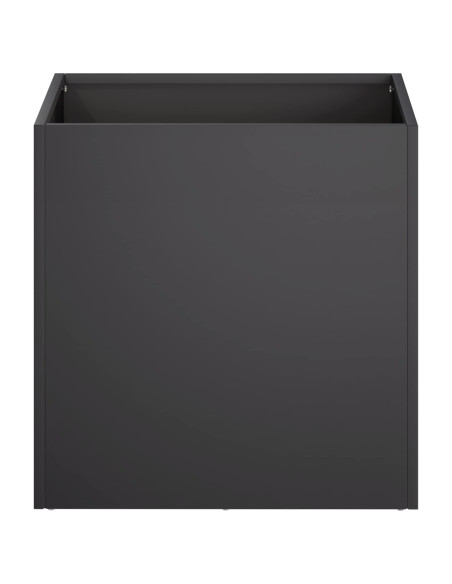 Vaso da giardino Nero 25 x 25 x 25 cm Acciaio laminato a freddo
