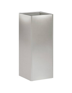 Vaso da giardino Argento 20 x 20 x 40 cm Acciaio Inox 2