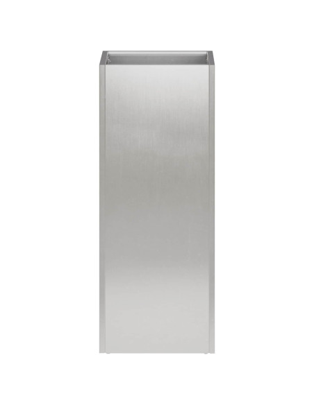 Vaso da giardino Argento 20 x 20 x 40 cm Acciaio Inox