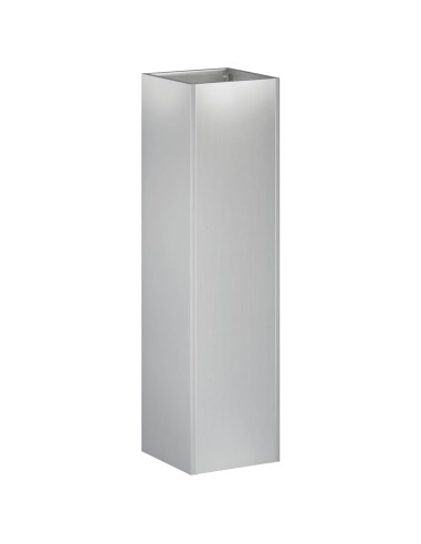Vaso da giardino Argento 20 x 20 x 75 cm Acciaio zincato