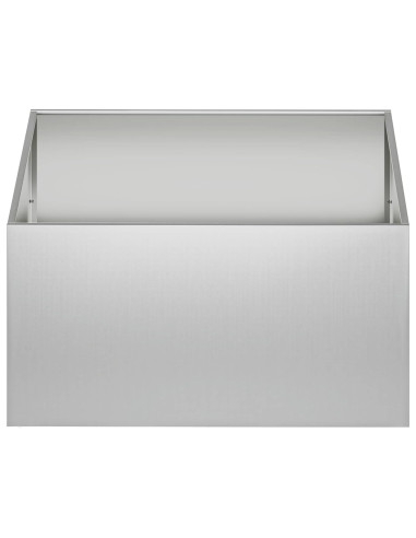 Vaso da giardino 2 pz Argento 100 x 100 x 40 cm Acciaio zincato