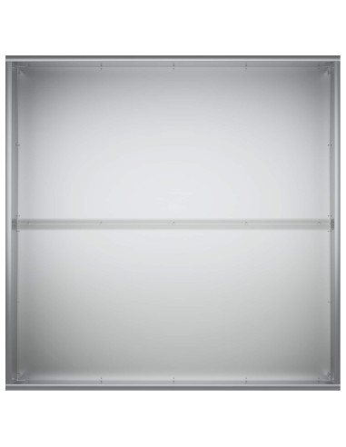 Vaso da giardino 2 pz Argento 100 x 100 x 40 cm Acciaio zincato